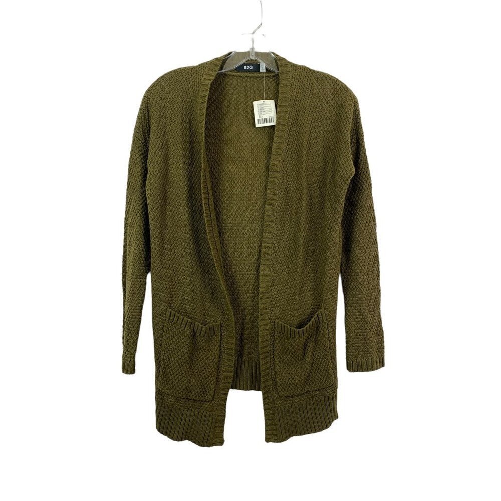 BDG Women's Dark Green Knitted Cardigan